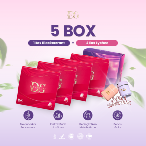5 Box Free Lunch Box (pink/ungu) harga 800.000